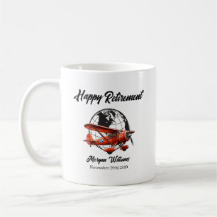 Taza De Café Lugares de avión de viaje del Fiesta de Jubilación