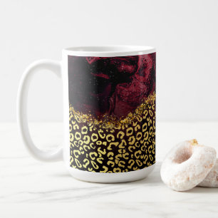 Taza De Café Lugares únicos de leopardo de Borgoña