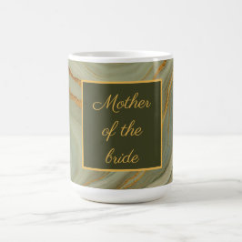 Taza De Café Lujo Onyx con oro y verde