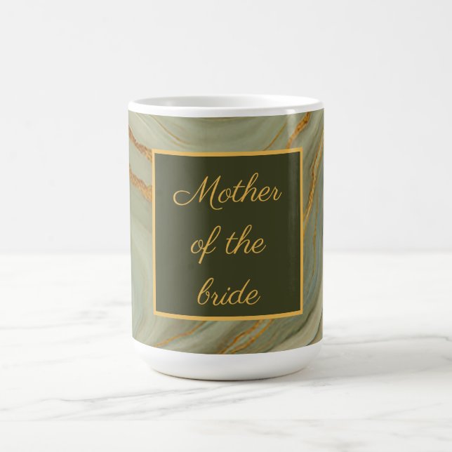 Taza De Café Lujo Onyx con oro y verde (Centro)