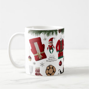 Taza De Café Lujosa Colaboración Navideña del Equipo de Elfos e