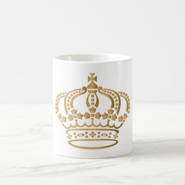Taza De Café Lujosa Corona de Oro (Centro)