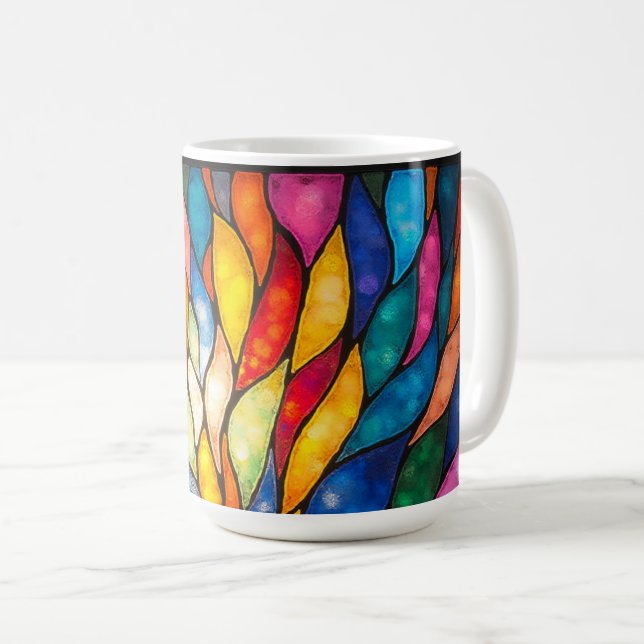 Taza De Café Lumina Bloom: Spectrum in Motion (Anverso derecho)