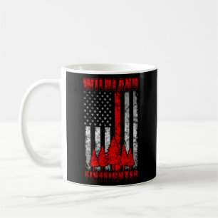 Taza De Café Luminosa Línea Roja Bandera Estadounidense Bombard