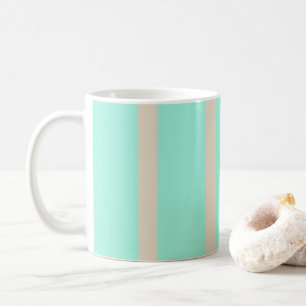 Taza De Café Luminosas líneas de rayas azules y grises pastel