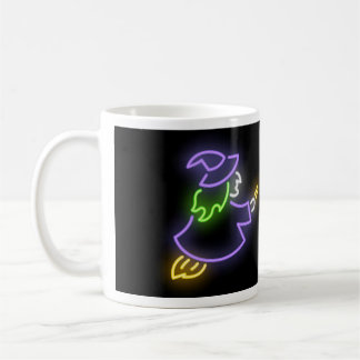 Taza De Café Luminous signboard with sorceress