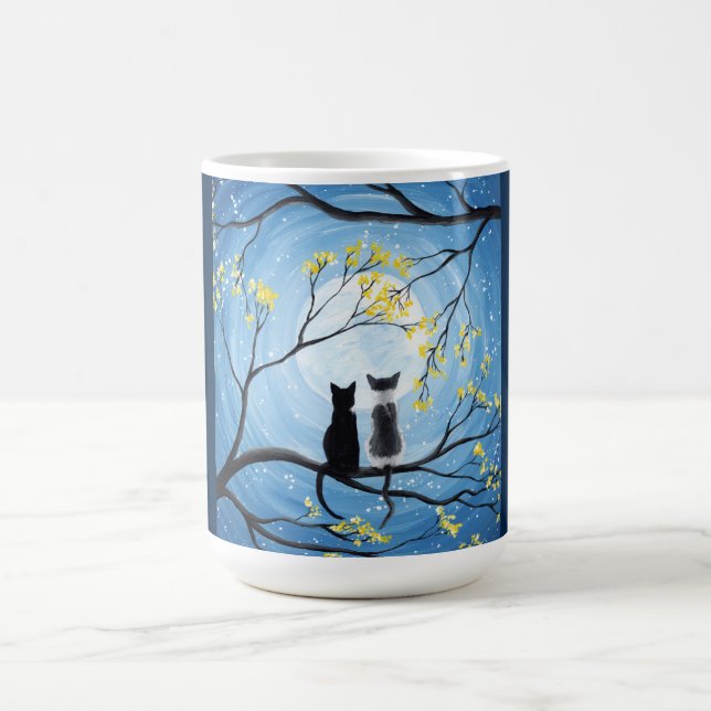 Taza De Café Luna caprichosa con gatos (Centro)
