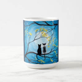 Taza De Café Luna caprichosa con gatos