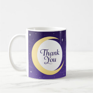 Taza De Café Luna Creciente Amarilla Suave Gracias