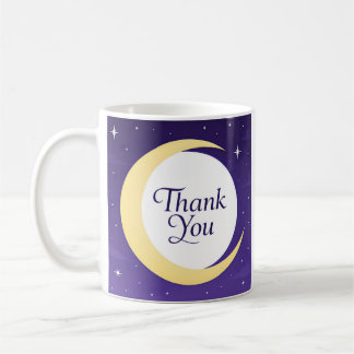 Taza De Café Luna Creciente Amarilla Suave Gracias