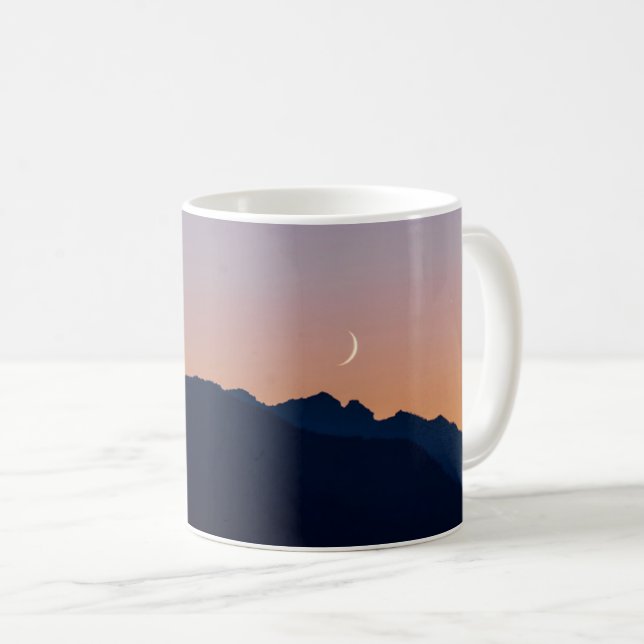 Taza De Café Luna creciente y Venus | Seabeck, Washington (Anverso derecho)