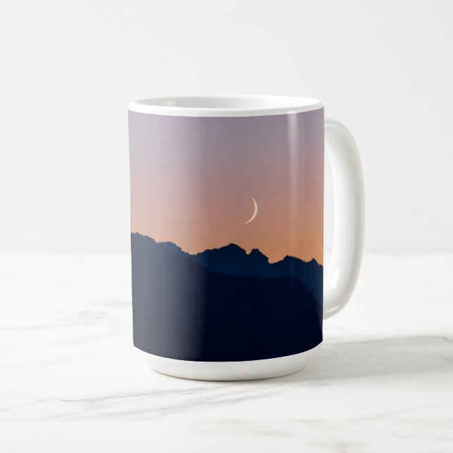 Taza De Café Luna creciente y Venus | Seabeck, Washington (Anverso derecho)