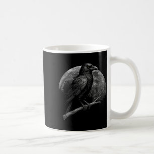 Taza De Café Luna Cuervo Místico Folclore Oscuro Brujería Vikin