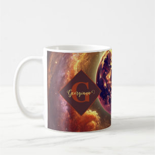 Taza De Café Luna de la Galaxia otoñal personalizada