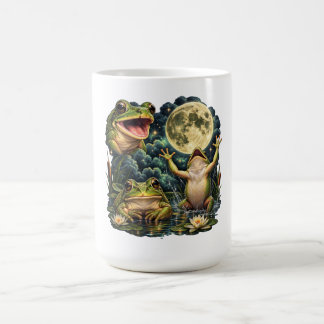 Taza De Café Luna de Rana Vintage Naturaleza Retro Anfibio Natu