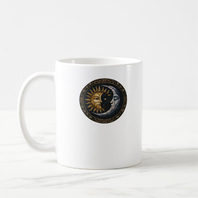 Taza De Café Luna De Vidrio Y Clásico De Sol Con Sed De Whimsig (Izquierda)