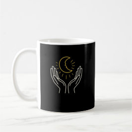 Taza De Café Luna sanadora en manos • Recuperación emocional e 