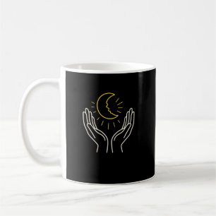 Taza De Café Luna sanadora en manos • Recuperación emocional e 