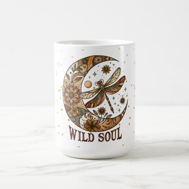 Taza De Café Luna y libélula (Centro)