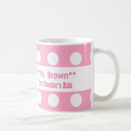Taza De Café Lunares A12 del rosa del ASISTENTE del mejor