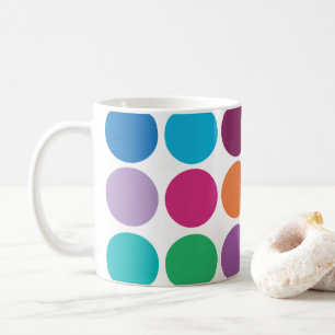 Taza De Café Lunares Coloridos Modernos