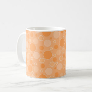 Taza De Café lunares de tono amarillo al estilo retro de los se