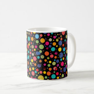 Taza De Café Lunares Multicolor Brillantes