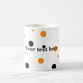 Taza De Café Lunares negros y anaranjados de Halloween