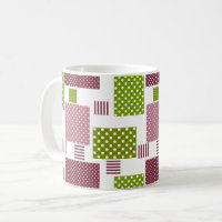 Lunares verdes marrones de patchwork parte posteri