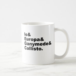 Taza De Café Lunas Galileanas Io Europa Ganímedes Calisto