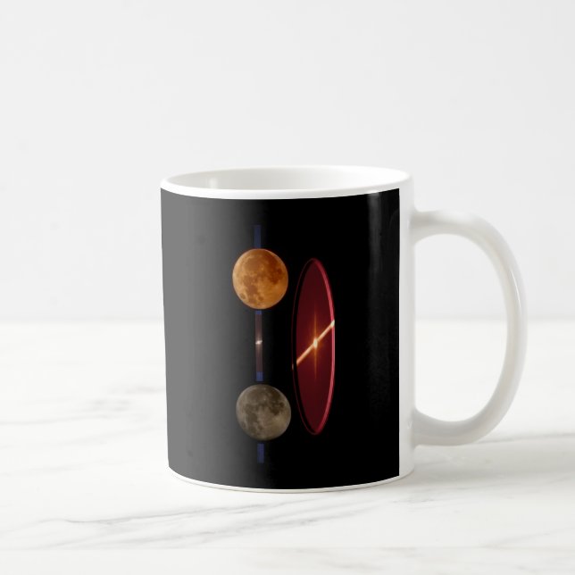 Taza De Café Lunas verticales con una racha lunar (Derecha)