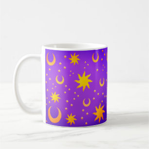 Taza De Café Lunas y Estrellas Celestiales