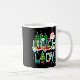 Taza De Café Lunch Lady Árbol de Navidad Santa Matanza Fami