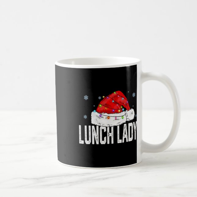 Taza De Café Lunch Lady Claus Navidades Mujeres Familia Coincid (Derecha)