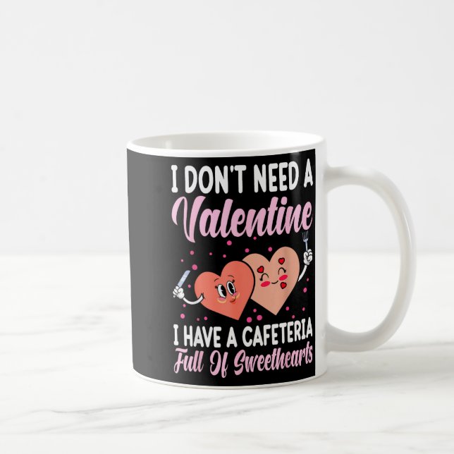 Taza De Café Lunch Lady Gift Co. Funny Valentine's Day - Black  (Derecha)