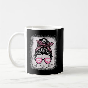 Taza De Café Lunch Lady Life Camisetas blanqueados Pink Leopard