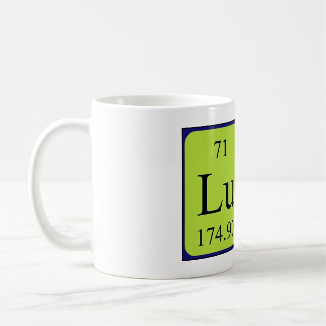 Taza De Café Lune periódica table name mug (Izquierda)