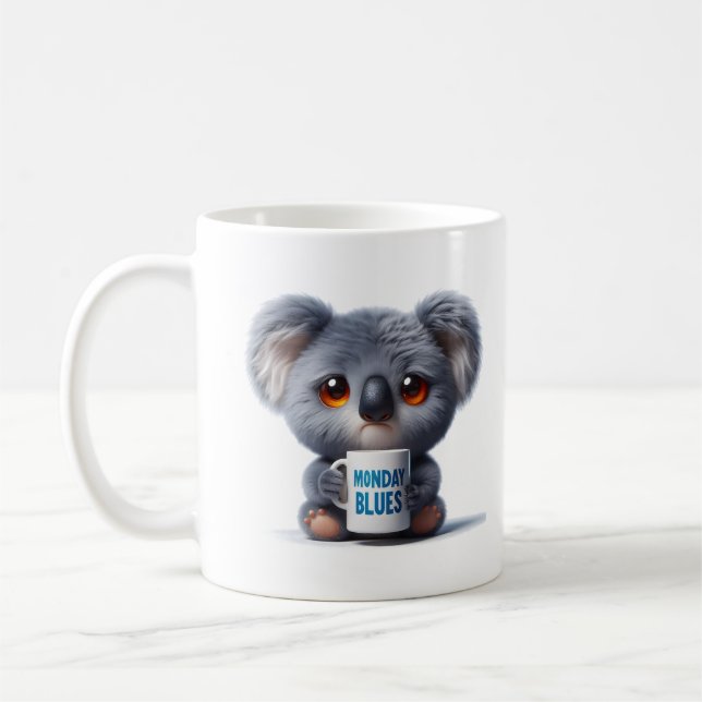 Taza De Café Lunes Blues Koala (Izquierda)