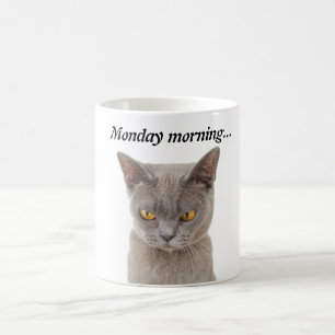Taza De Café Lunes por la mañana enojado