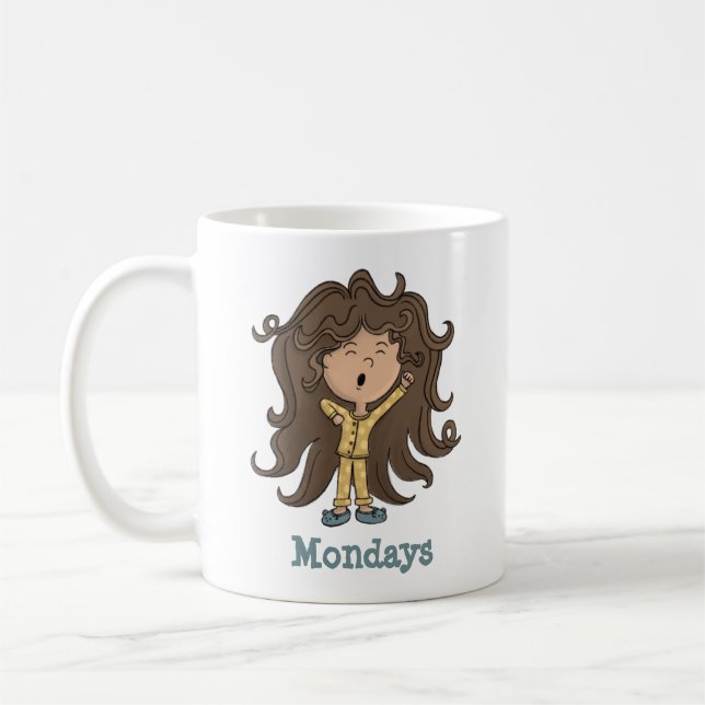 Taza De Café Lunes por la mañana Pajama mug (Izquierda)