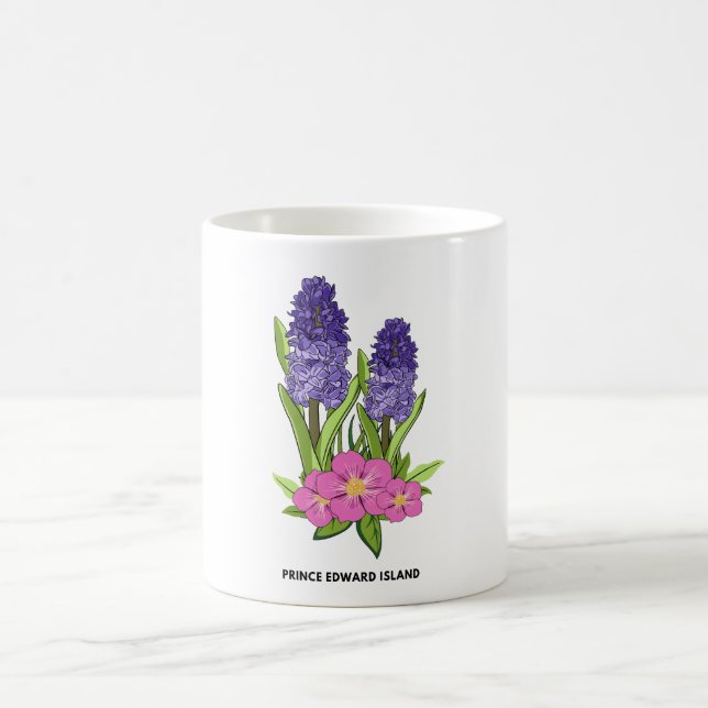 Taza De Café Lupines y Rosas salvajes PEI Mug (Centro)