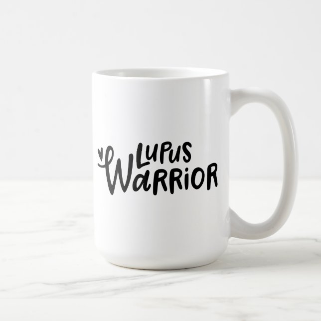 Taza De Café Lupus Warrior Mug – Hand-Lettered Wolf Quote (Derecha)