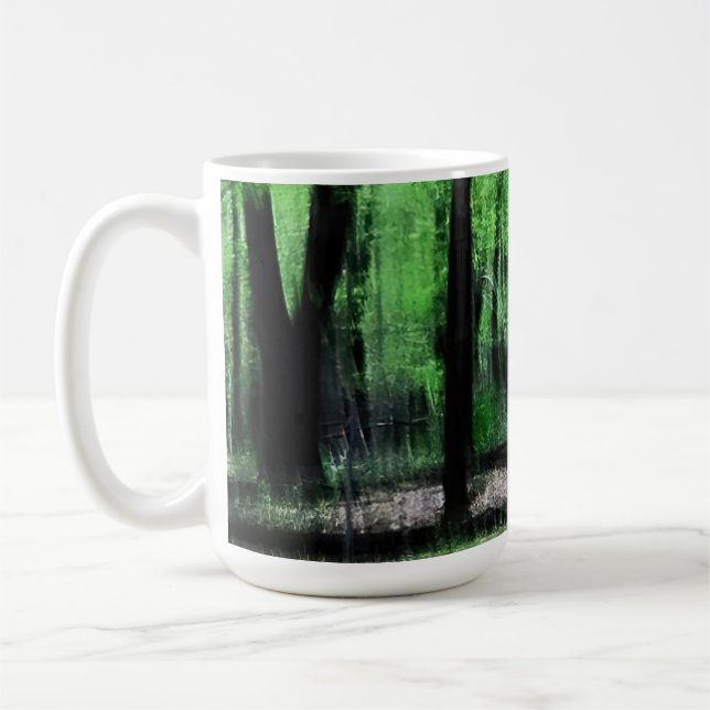 Taza De Café Lush Green Woods (Izquierda)
