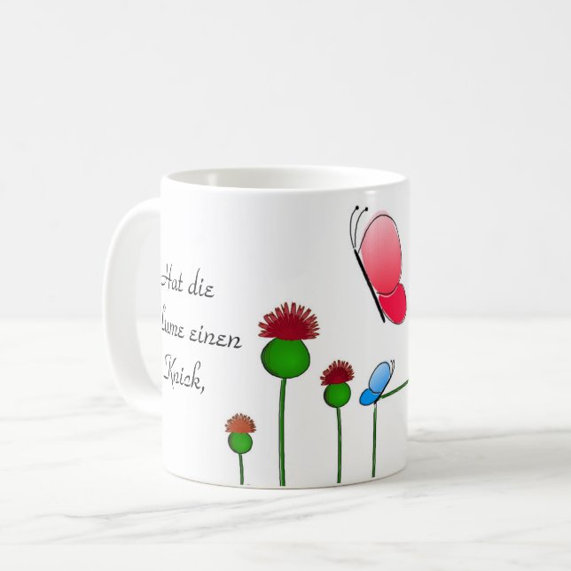 Taza De Café Lustiger Spruch "Schmetterling" (Anverso izquierdo)