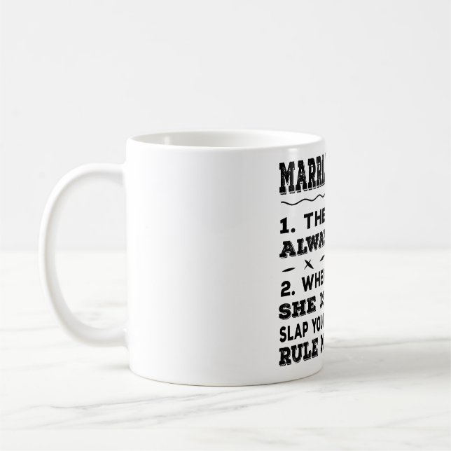 Taza De Café Lustiges Hochzeit Geschenk  Quadratische Wanduhr (Izquierda)