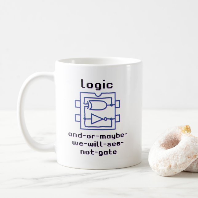 Taza De Café Lustiges Spaß Logikgatter mit boolescher Funktion  (Con donut)