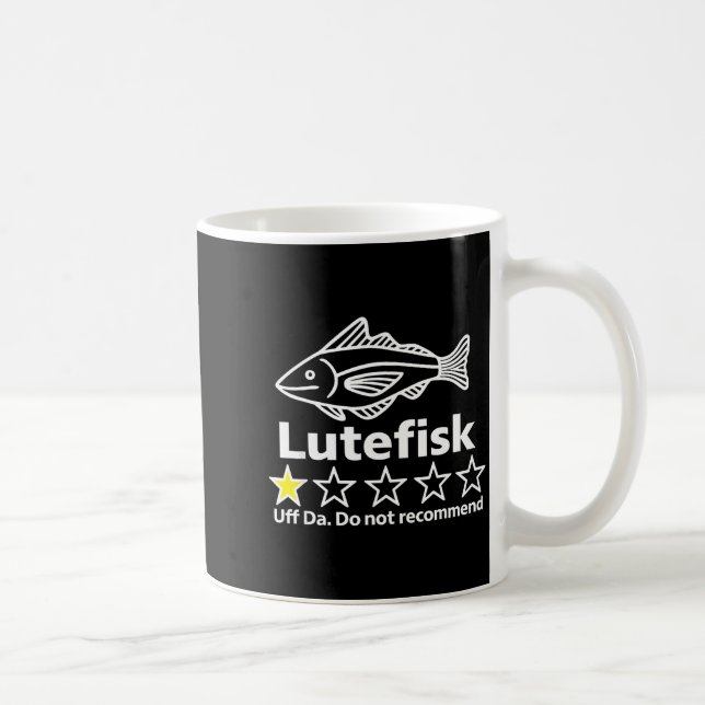 Taza De Café Lutefisk Highly Recommend Funny For Men Women  (Derecha)