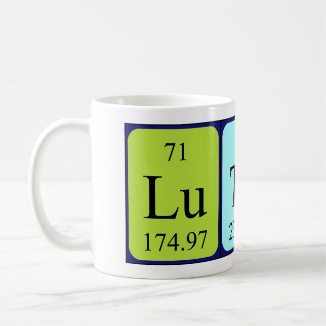 Taza De Café Luther periódica nombre de tabla mug (Izquierda)