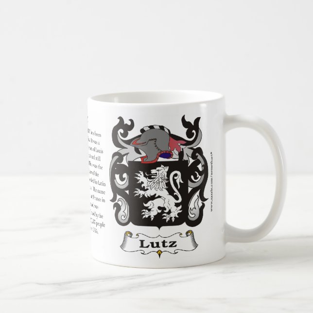 Taza De Café Lutz, el origen, el significado y el escudo en la (Derecha)