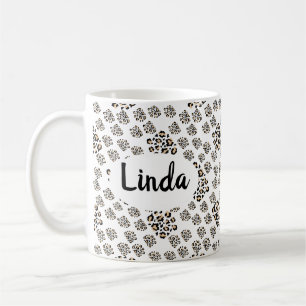 Taza De Café Luxe modern animalprint be brave girl